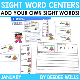 Sight Word Centers and Games EDITABLE! JANUARY