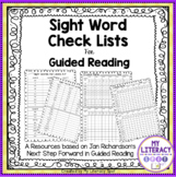 Sight Word Check List for Guided Reading
