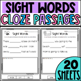 Sight Word Cloze Reading Passages: Fill in the sentences w