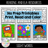 Sight Word Color by Code Sheets - Back to School
