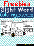 Sight Word Coloring Practice Freebies