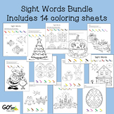 Sight Word Coloring Sheets -BUNDLE Holiday/Seasonal Year Round
