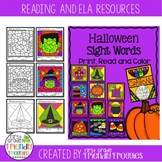 Sight Word Coloring Sheets - Halloween Themed Color by Code