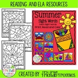 Sight Word Coloring Sheets for End of the Year and Summer