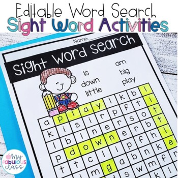 Sight Word Cross Word Puzzles by My Fabulous Class | TpT