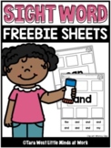 Sight Word Cut and Paste Sheets | FREE DOWNLOAD |