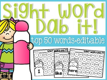 Preview of Sight Word Dab It!