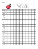 Sight Word Data Collection Sheets 1-11 (for Back to School)