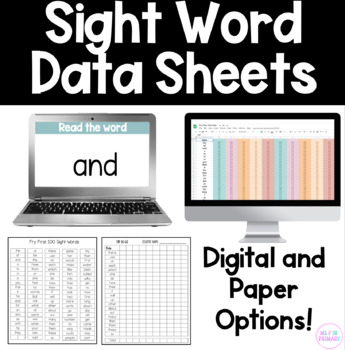Preview of Sight Word Assessments and Data Trackers