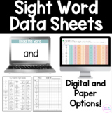 Sight Word Assessments and Data Trackers