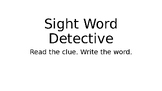 Sight Word Detective