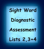 Sight Word Diagnostic Assessment Lists 2,3+4 Schwa Digraph