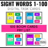 Fry Words Boom Cards | No Prep Sight Word with Letterboxes