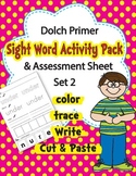 Sight Word Work Dolch Primer K - 1 Centers Homework Flash 
