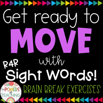 Preview of Sight Word Exercises - Reach for Reading {Brain Break FREEBIE!}