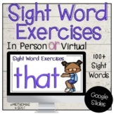 Sight Word Exercises | Tactile Reading | Multimodal Instru