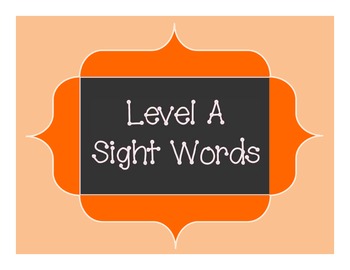 Preview of Sight Word Extension Pack for Orange LLI - Level A books