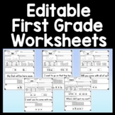 Sight Word Worksheets for First Grade {41 Pages!}
