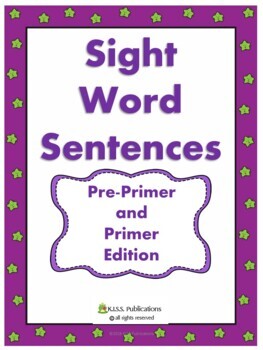 Preview of Sight Word Fill-In Sentences Pre-Primer & Primer edition