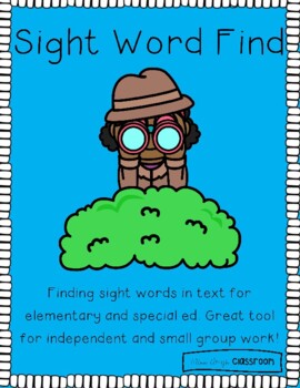 Preview of Sight Word Find