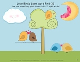 Sight Word Finds-Love Birds and Puppy Love