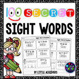 Sight Word First Grade - Secret Words Worksheets