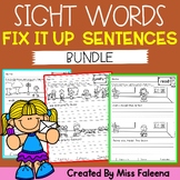 Sight Word Fix it Up Sentences Bundle