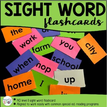 Sight Word Flash Card FREEBIE by Superteach56-Special Ed Spot