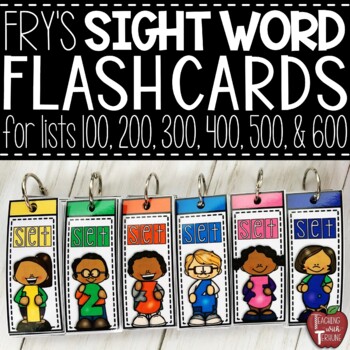 Preview of Sight Word Flash Cards for Fry Sight Word Lists 100-600 {Color Coded}