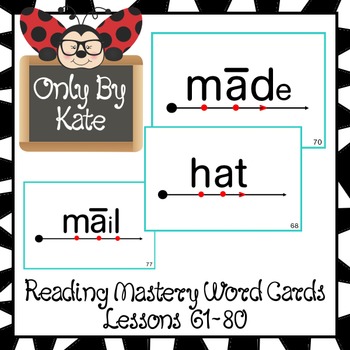 Preview of Sight Word Flash Cards for Reading Mastery Set 3 (Lessons 61-80) NEW AND IMROVED