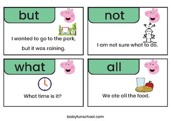 Sight Word Flash cards | Sight Word with Peppa Pig | Sight Word Practice