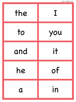 Sight Word Flashcards: Dolch Word List by Mrs Mitchell | TPT