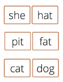 Sight Word Flashcards (Three Letters)