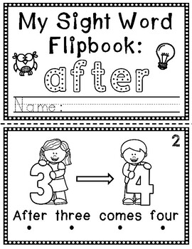 Sight Word Flip Book (Flipbook) - GO