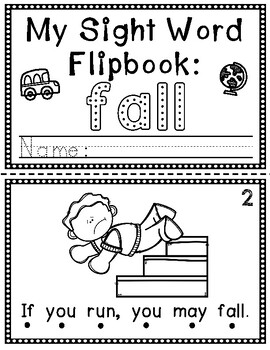 Sight Word Flip Book (Flipbook) - AWAY