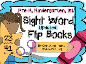 Preview of Sight Word Flip Books PreK and Kindergarten