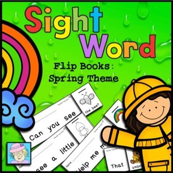 Preview of Spring Activities for Kindergarten and PreK Sight Words Flip Books