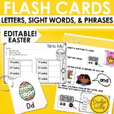 Easter Sight Words Fluency Flash Cards, Alphabet Cards, & 
