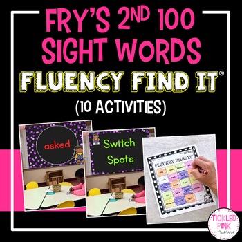 Sight Word Fluency Find It: Fry Words 2nd 100 by Tickled Pink in Primary