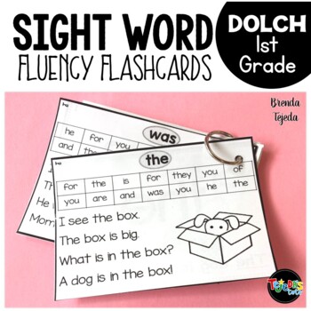 Preview of Sight Word Fluency Flashcards: DOLCH First Grade