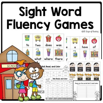 Back to School Sight Word Fluency Game by 180 Days of Reading | TpT