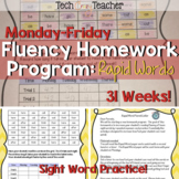 Sight Word Fluency Homework Program: Rapid Words (Monday-Friday)