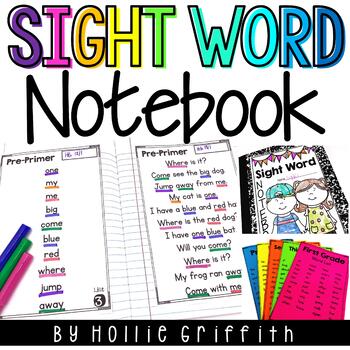 Preview of Sight Word Notebook and Fluency Sentences | Fluency, Practice, Management