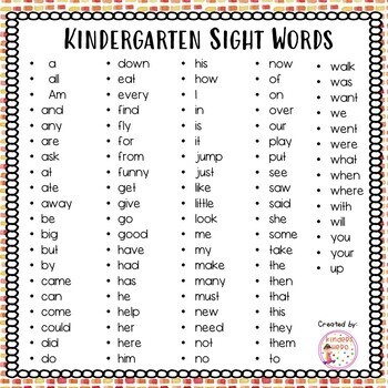 Sight Word Fluency Pack by Kinders Hero | TPT