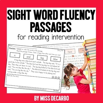 Preview of No-Prep Sight Word Fluency Passages For Reading Intervention - Small Group