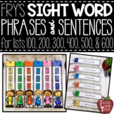 Sight Word Fluency Phrases and Short Sentences for Fry Sig
