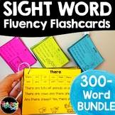 Sight Word Fluency Practice Flashcards Bundle Fry Words 1-300