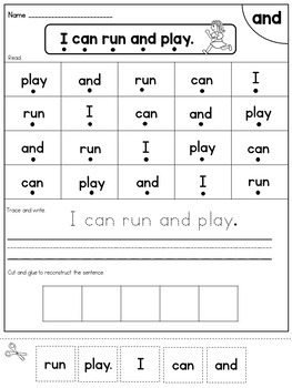 Kindergarten Sight Word Fluency Practice for Struggling Readers | TpT