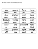 Sight Word Fluency Probes # 2