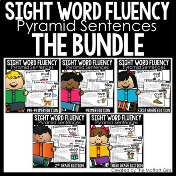 Preview of Sight Word Fluency Practice (Pyramid Sentences)